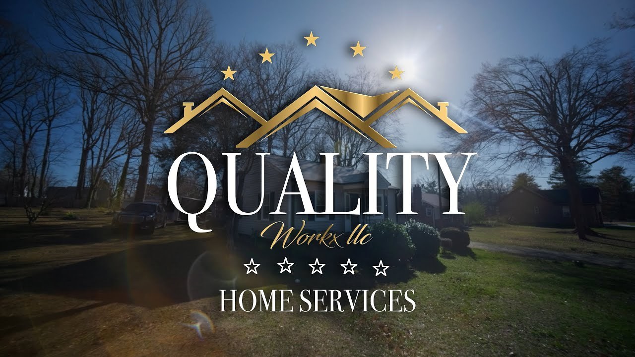 Quality Workx Home Services logo over a finished house